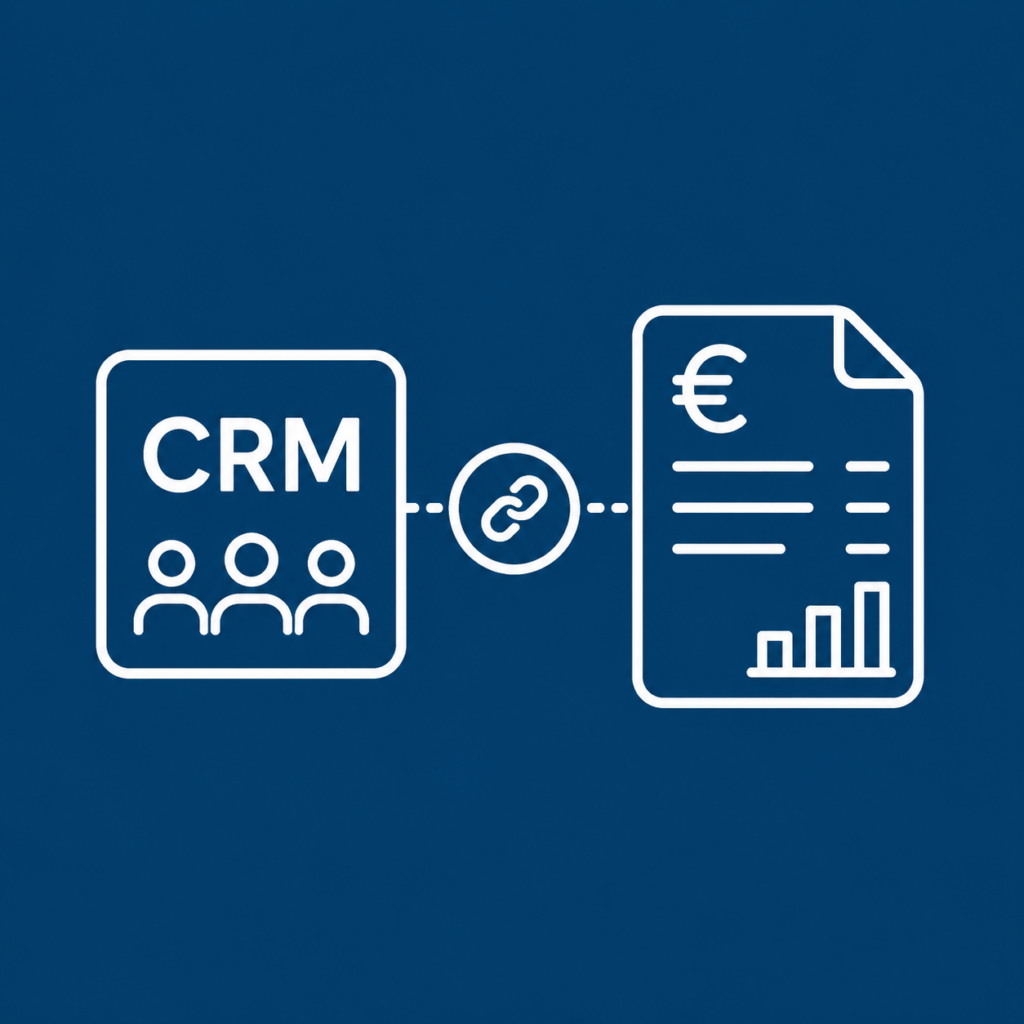 Wie kann ich CRM und Buchhaltung verbinden? Erfahrt hier, wie ihr mit n8n Daten fehlerfrei synchronisiert und Angebote direkt als Rechnung anlegt.