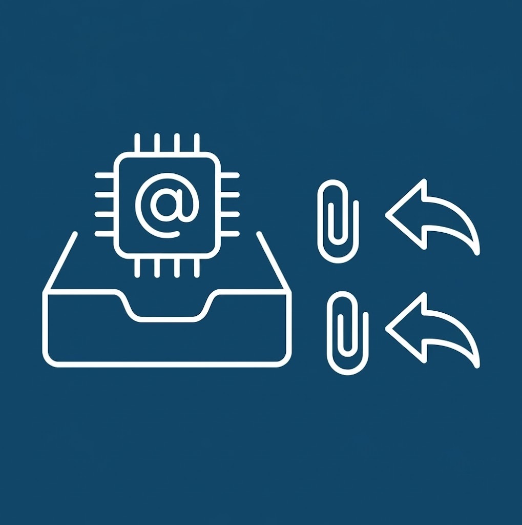 Wie kann ich E-Mails automatisch verarbeiten? Erfahrt, wie ihr mit n8n und KI euren Posteingang digitalisiert, Anhänge trennt und Antworten vorschreibt.