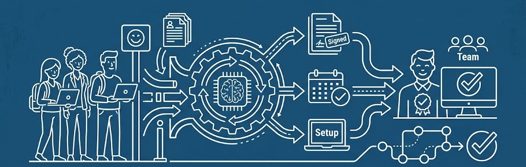 Wie kann man Onboarding-Prozesse automatisieren? Erfahrt hier, wie ihr mit n8n im HR Fehler eliminiert, die IT entlastet und Talente begeistert.