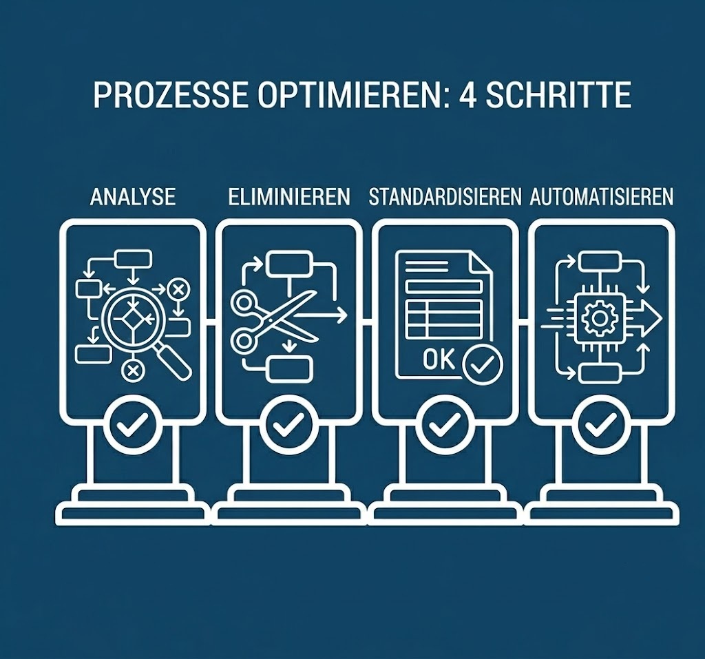 Wie kann man interne Prozesse optimieren? Erfahrt hier, wie ihr mit einer klaren Struktur Engpässe eliminiert und die Basis für n8n & KI schafft.