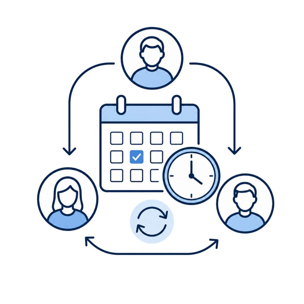 Interviewtermine automatisieren: Verfügbarkeiten, Gesprächspartner und Einladungen ohne lange E-Mail-Schleifen koordinieren – praxisnah, sicher und skalierbar.